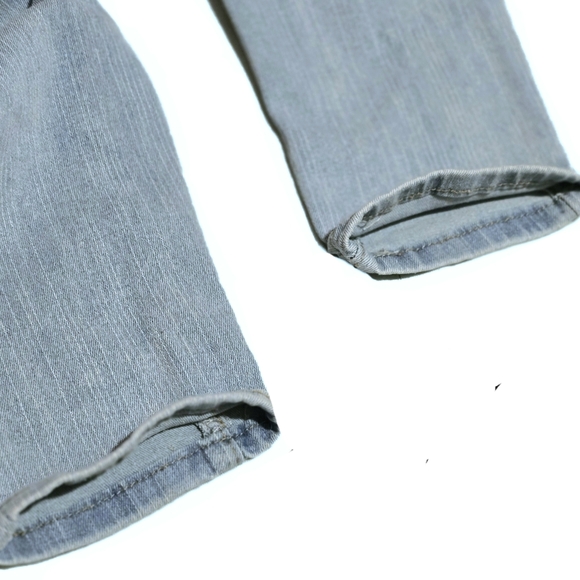 ⚫️ High Waisted Ripped Hole Distressed Light Wash Denim Skinny Jeans Medium 6 - Picture 7 of 8